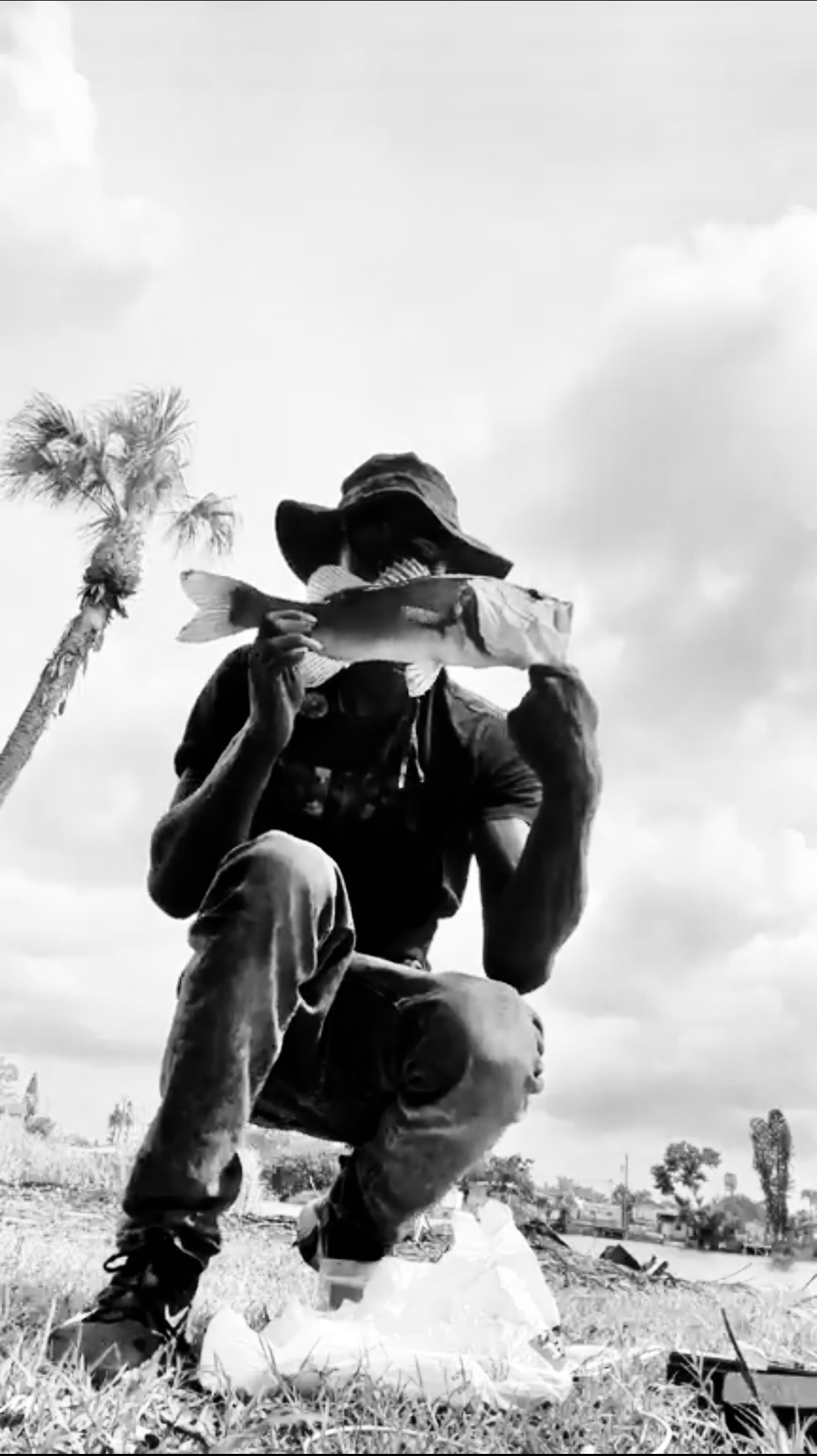 Angler with a fish