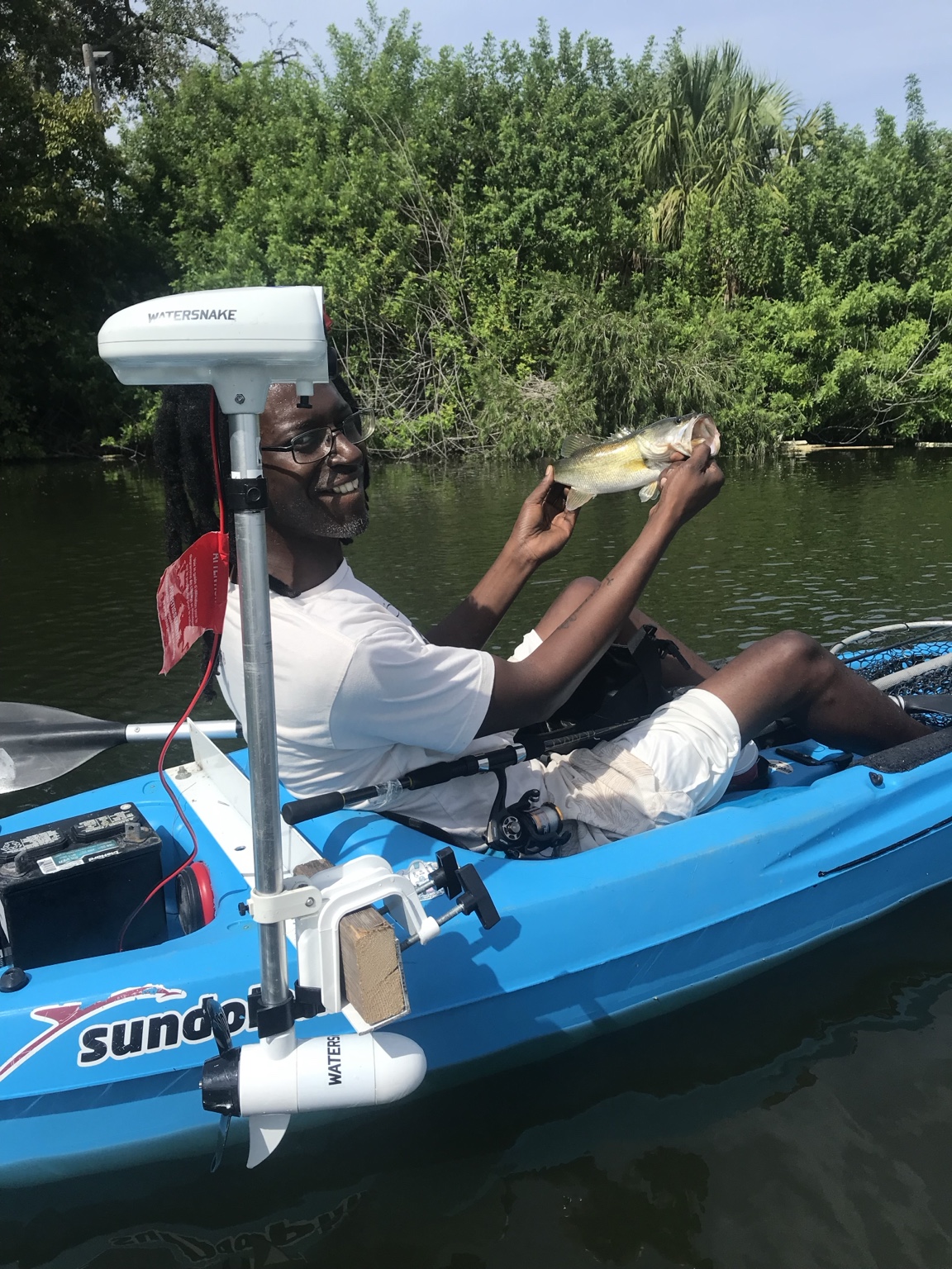 Fish being measured